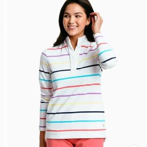 Southern Tide Waylon Striped Pullover in Classic White sz Medium Women’s